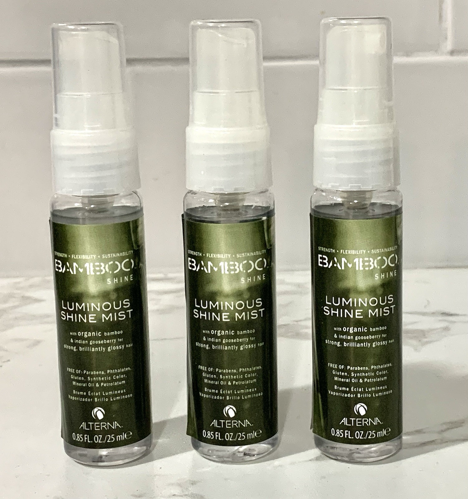 3X Alterna Bamboo Luminous Shine Mist - 0.85 oz, 25 ml - travel size (#XT4)