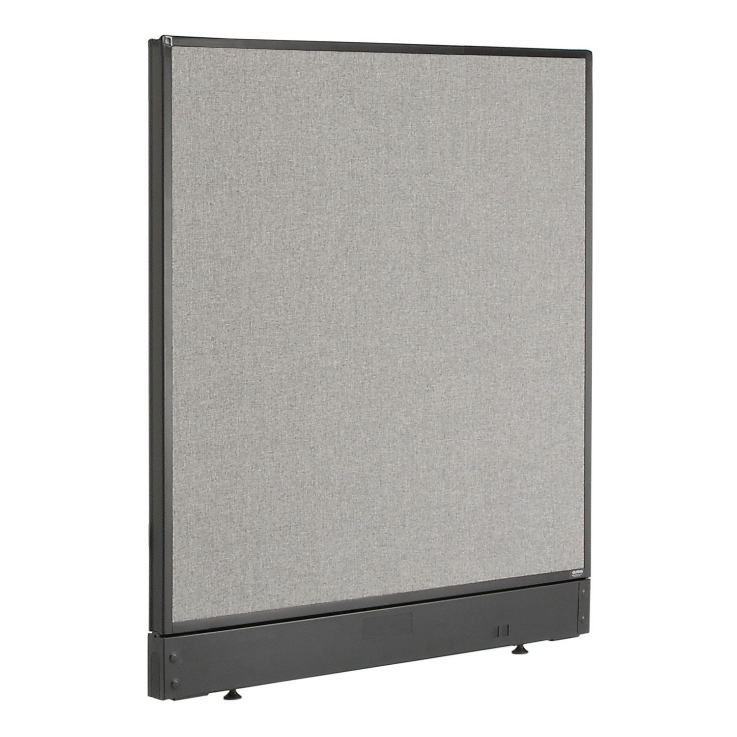36-1/4"W x 46"H Office Partition Panel with Pass-Thru Cable Gray