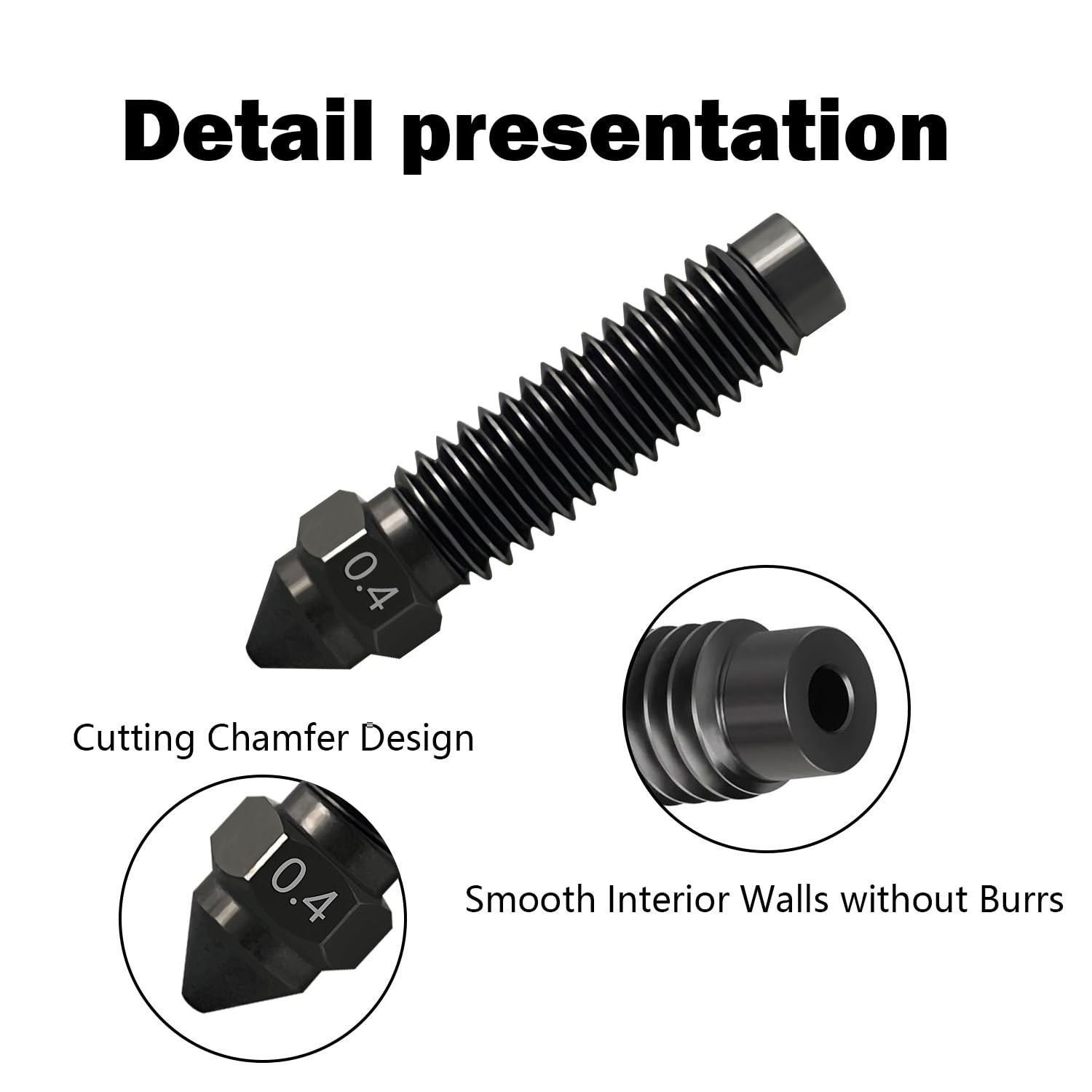 Precision 6PCS Nozzle Set (0.2MM to 0.8MM) for High-Speed Elegoo Printing Needs
