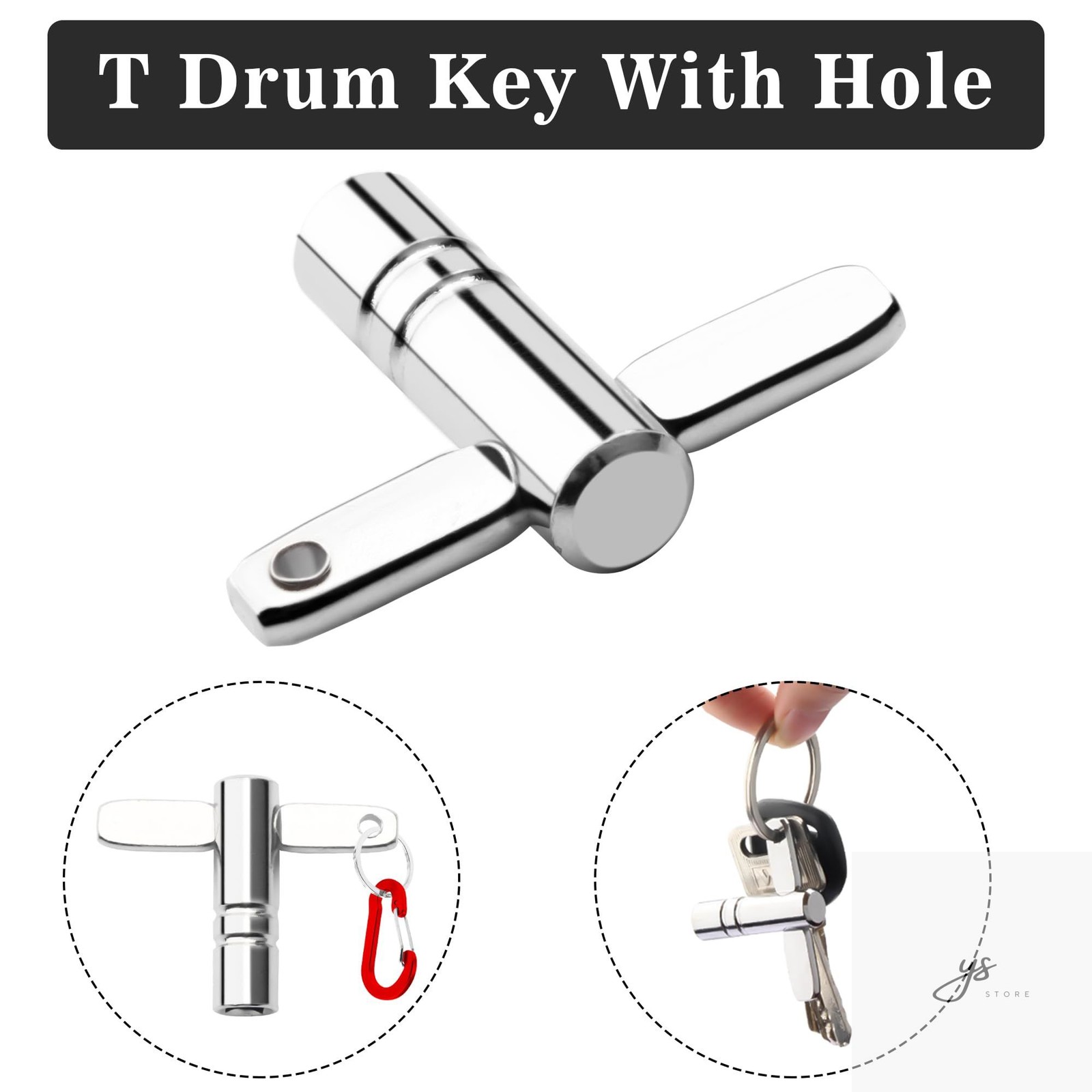 4 Pack Drum Keys Universal Tool for Tuning High Tension Drums Includes Speed Key