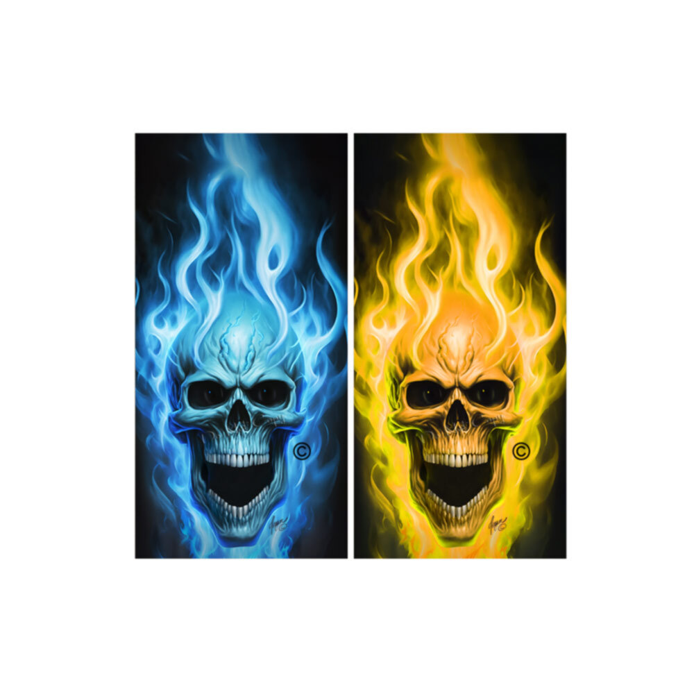 Light Blue  - Golden Yellow COMBO Cornhole Board Wraps ONLY Vinyl Decal 2Pk