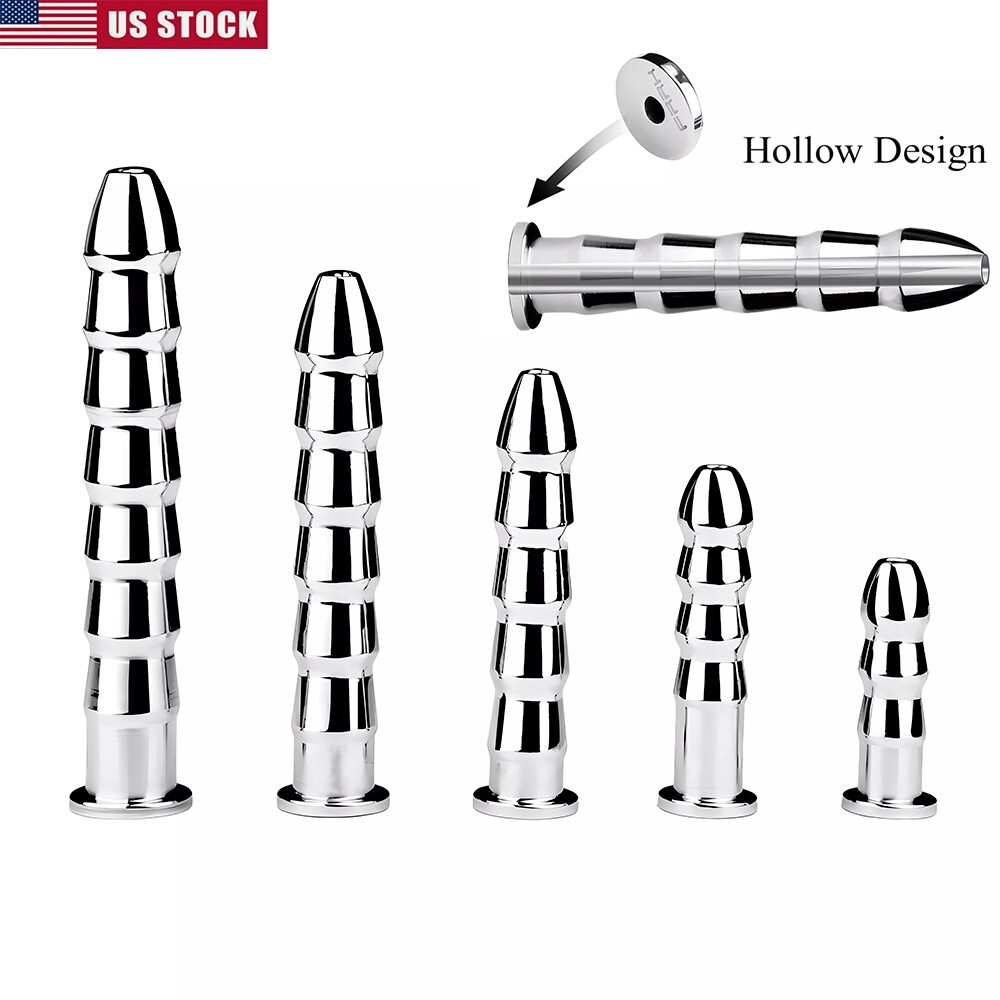Hollow Stainless Steel Penis Dilator Sounding Metal Urethral Stretching Plug MEN