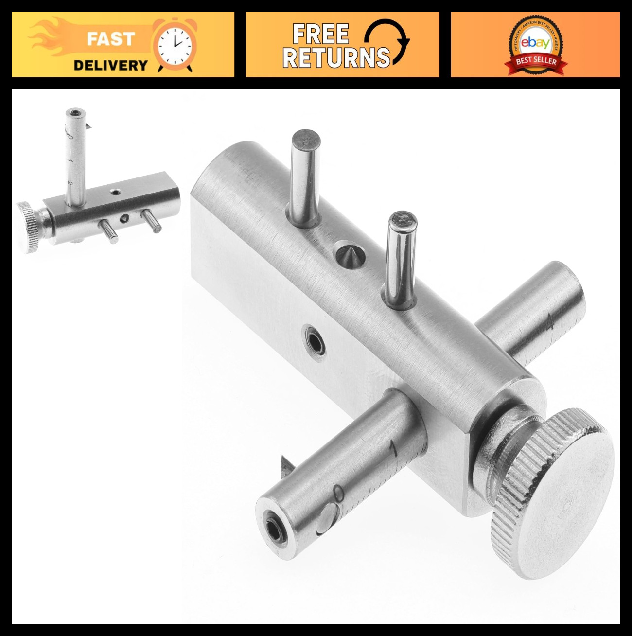 Tungsten Carbide Scribe Tool for Knifemaking - Center & Height Precision Marker
