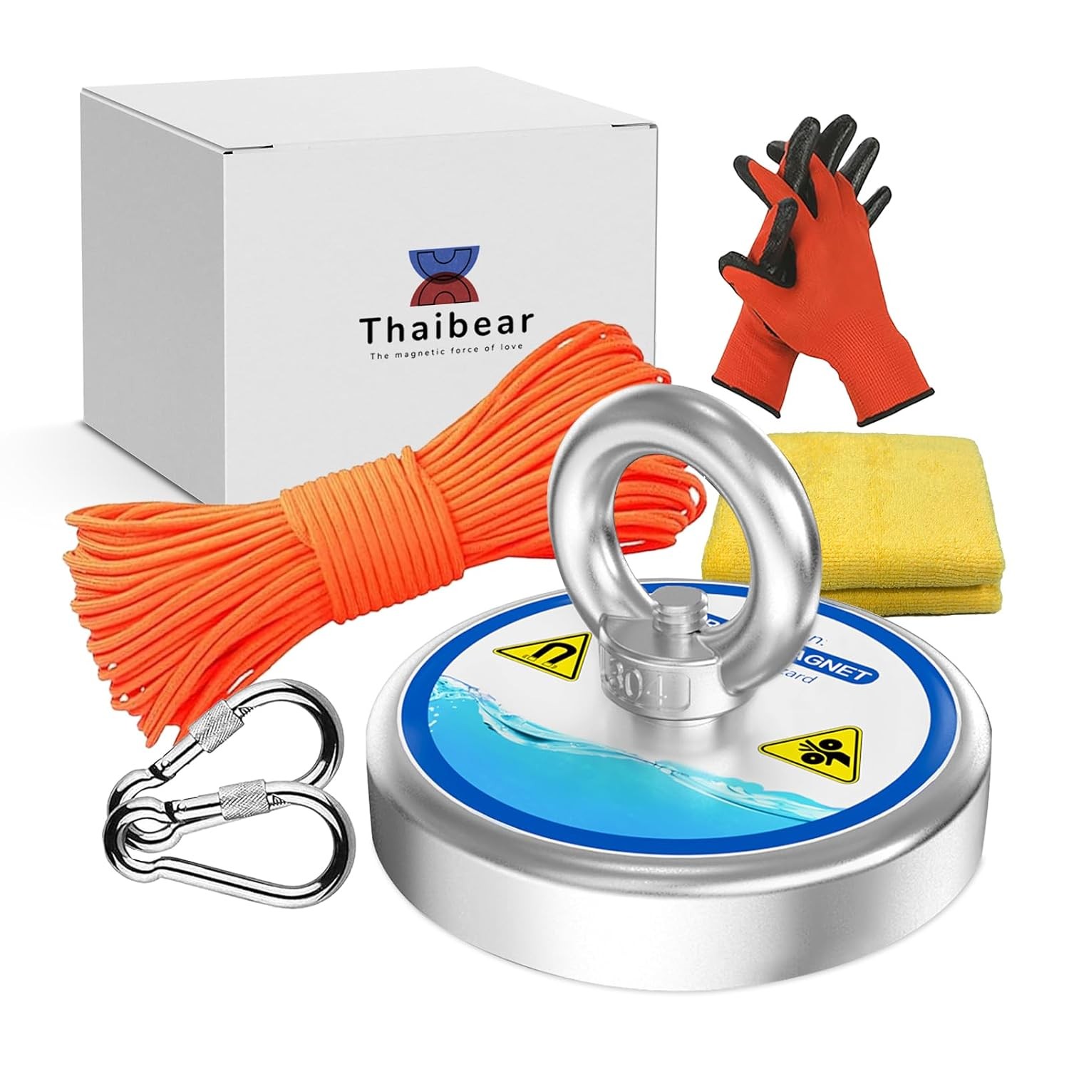 Magnet Fishing Kit Neodymium Magnet Rope Gloves
