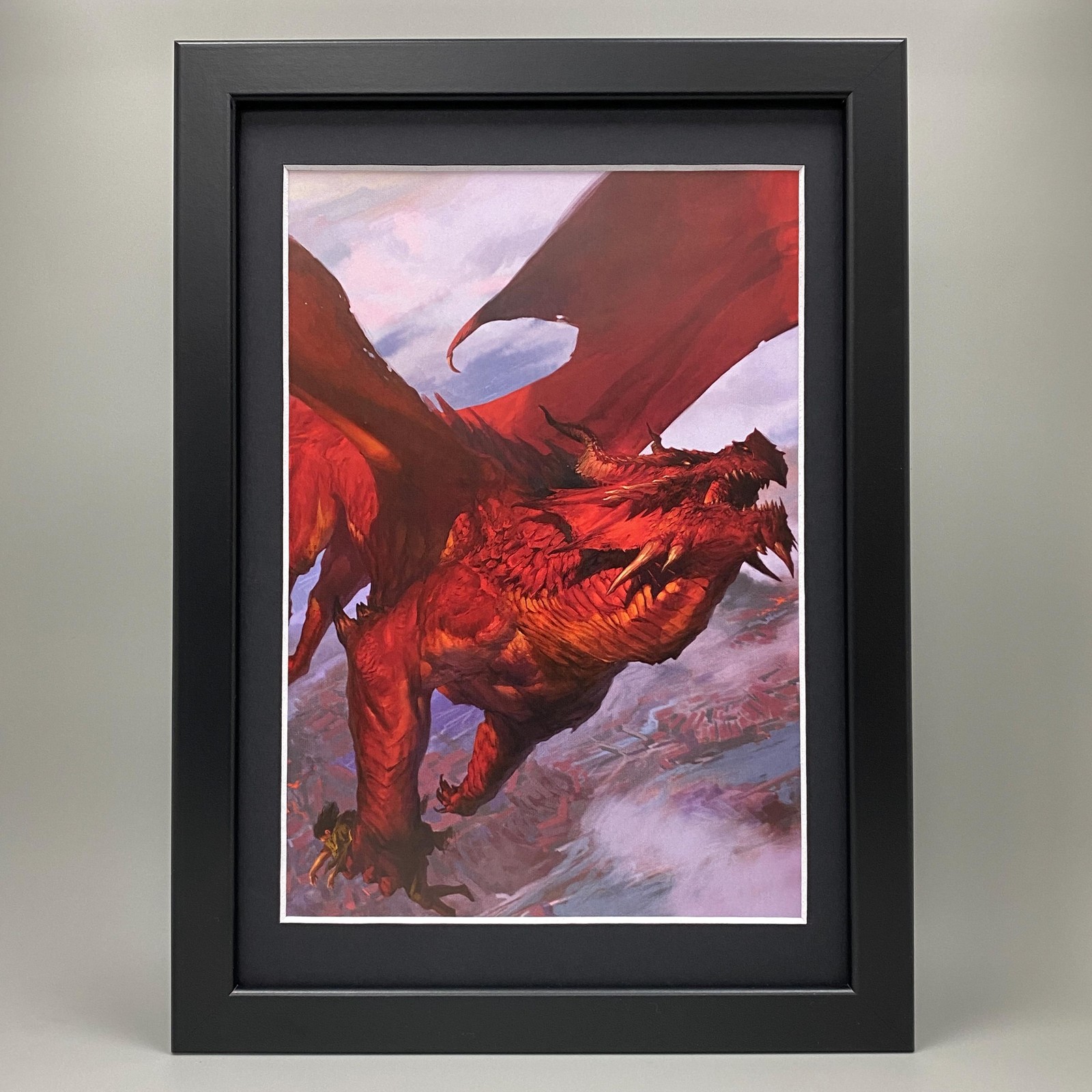 RED DRAGON FRAMED ART. DUNGEONS & DRAGONS, DUNGEON MASTER'S SCREEN