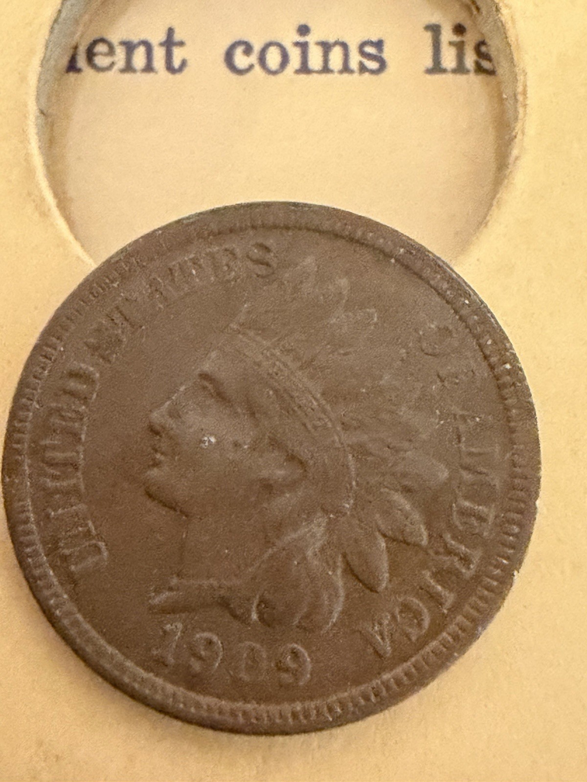 1909 S Indian Head Cent Penny VF/XF