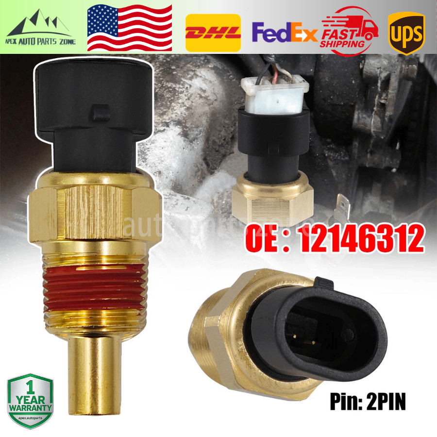 Coolant Temperature Sensor Water Temp Sender for GMC Chevrolet Pontiac Cadillac