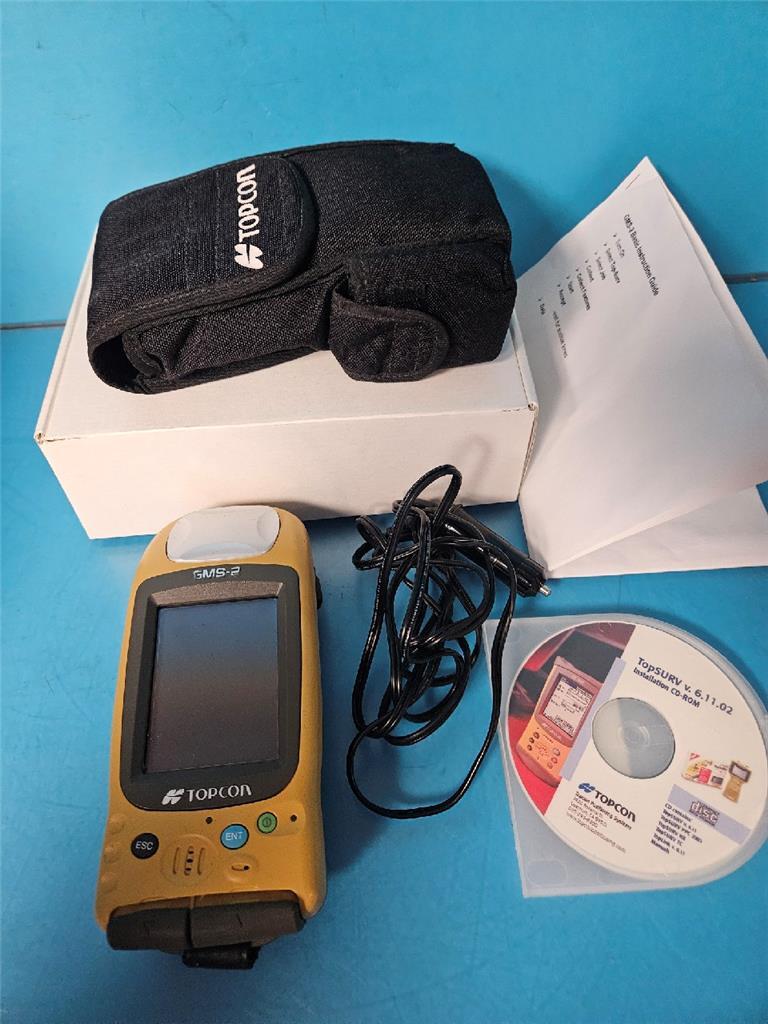 TOPCON GMS-2 Mobile GNSS Receiver 01-841201-01 TopSURV8 W/ Case & Mobile Power