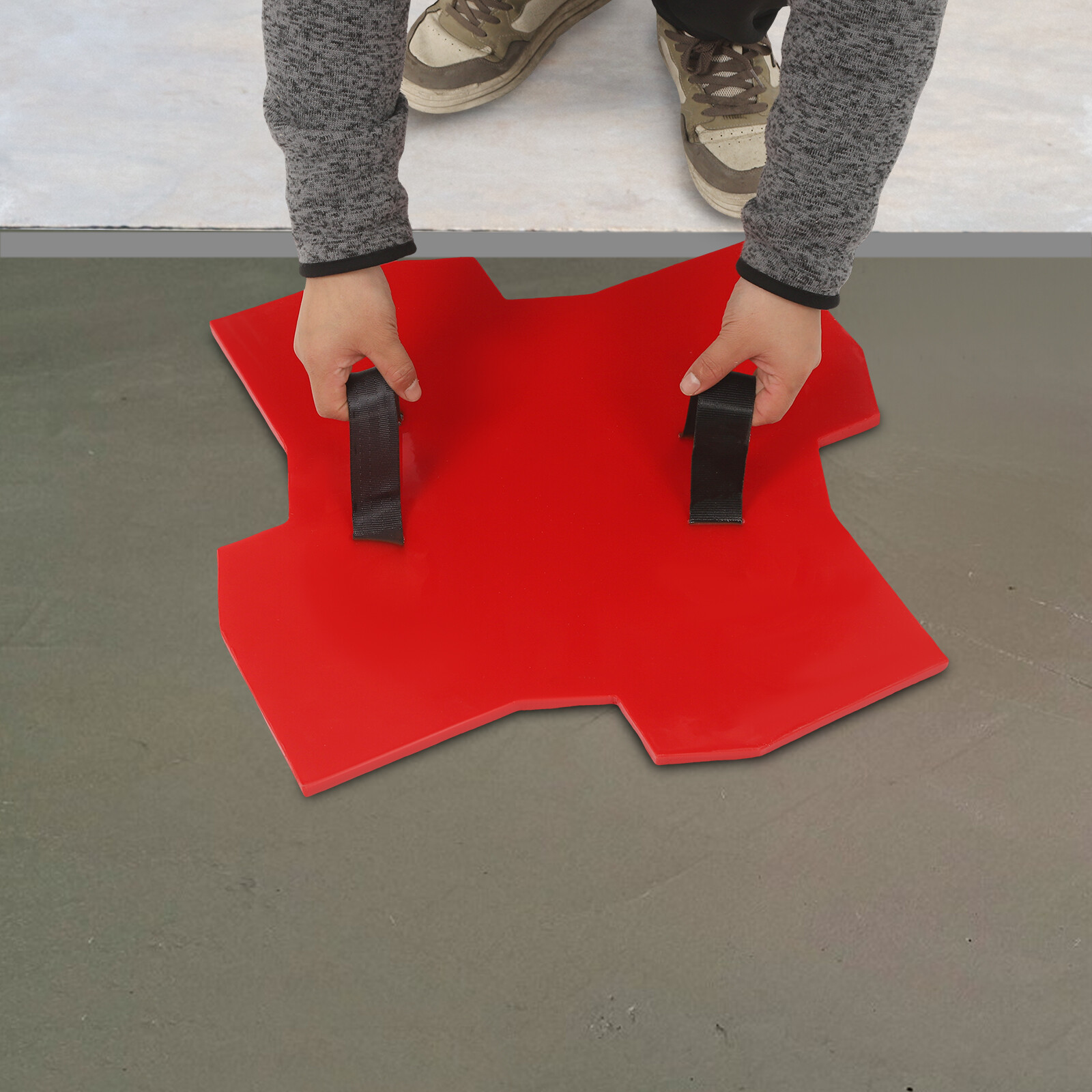 FLOWER RUBBER Concrete Stamp Stone Texture Mat Imprint Printing Cement Sidewalk
