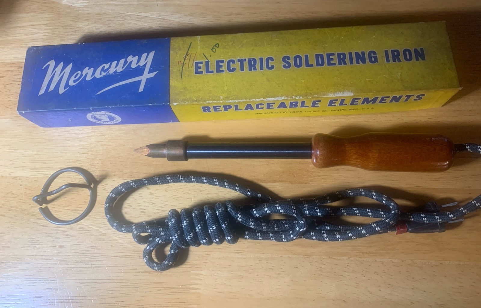 Vintage Mercury Soldering Iron (No 4)  110-120v Vulcan W Original Box Excellent