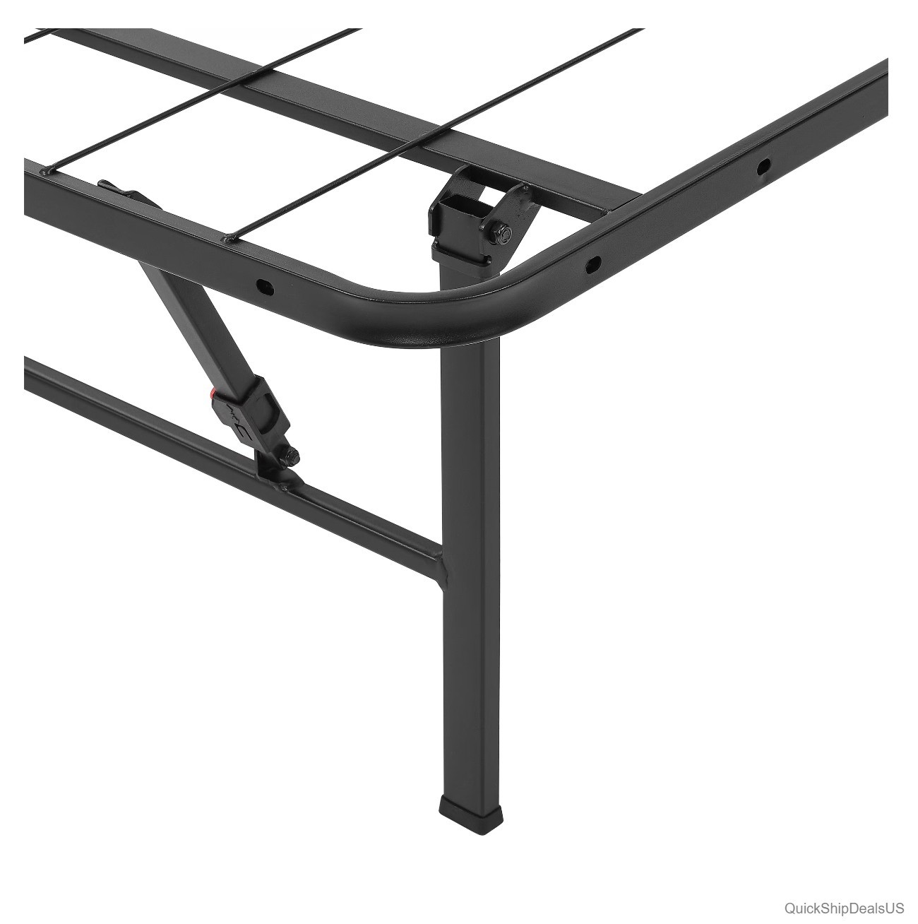 Quad Folding Platform Bed Frame 14 Inch High Steel Queen No Box Spring Needed
