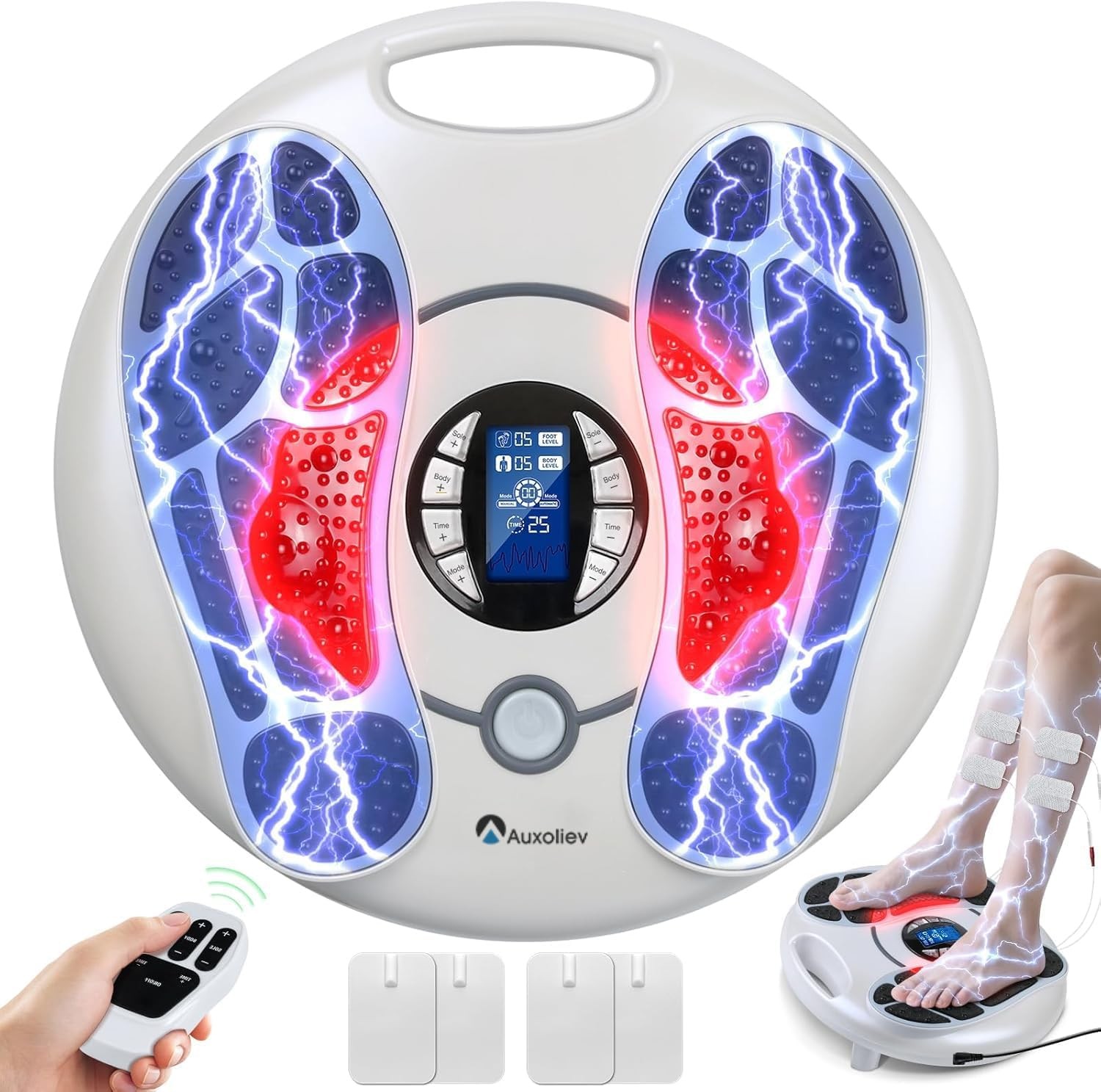 Electric EMS Foot Massager TENS 25 Modes 99 Levels Pain Relief