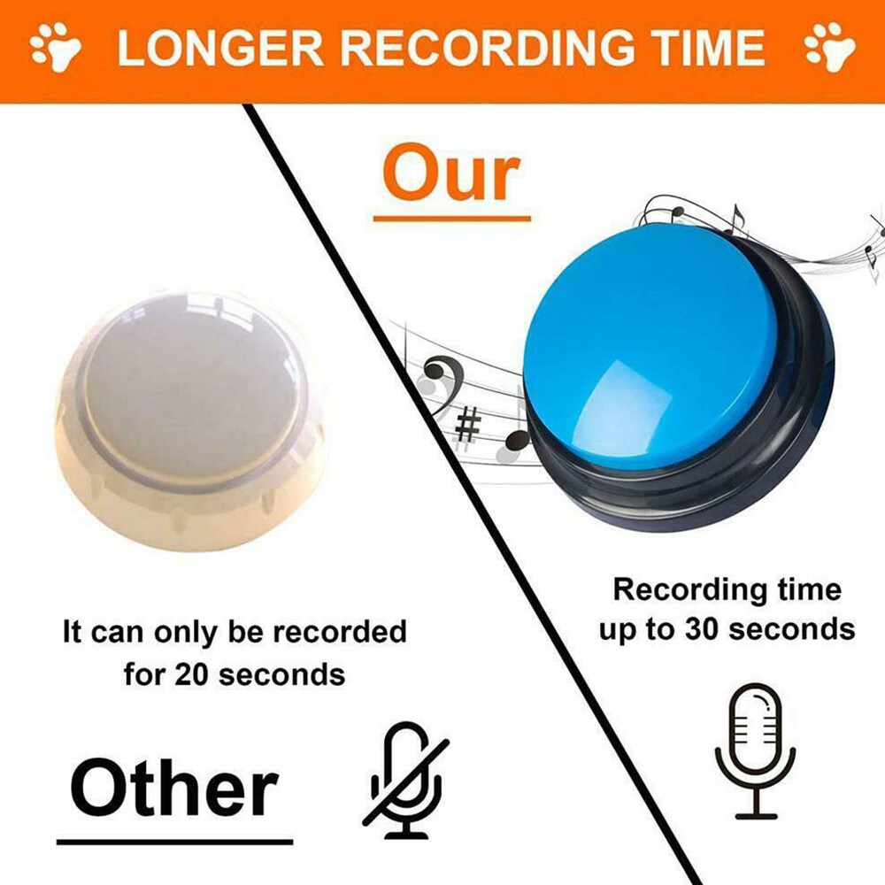 Dog Buttons Pet Training Communication Toys Recordable Talking Speaking Starter