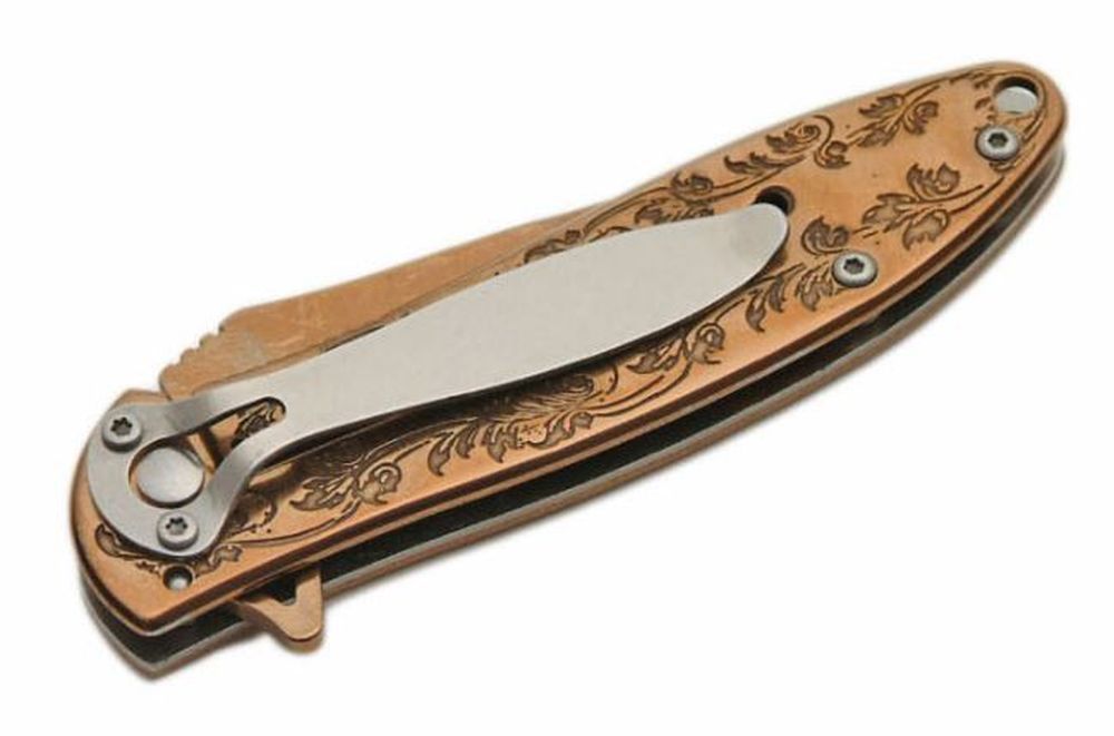 Spring-Assist Folding Pocket Knife | Easy Open 3" Blade Rose Gold Eagle EDC