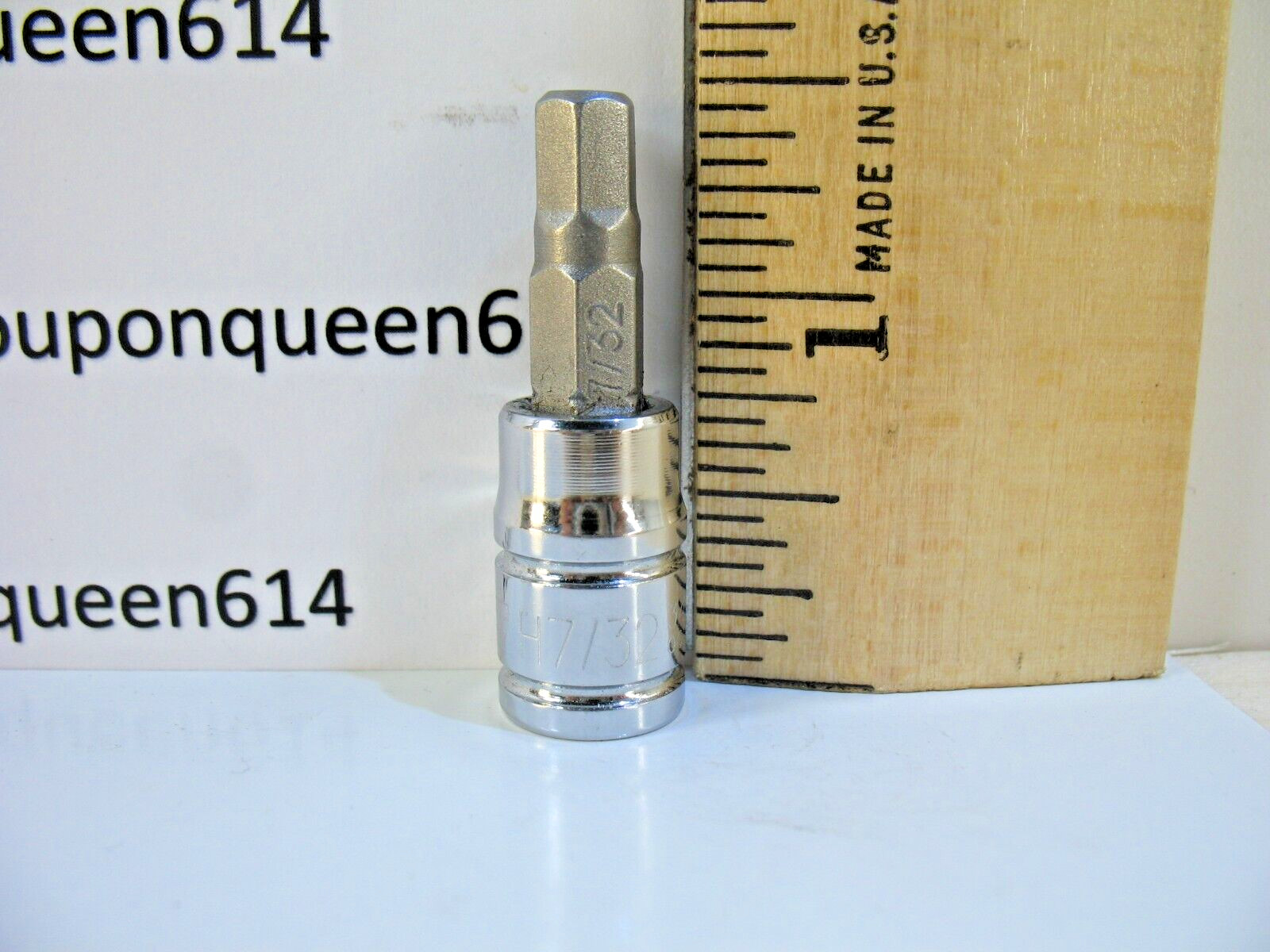 KOBALT 348389-0622, 1/4" Drive Hex Bit Socket 7/32" - Brand New
