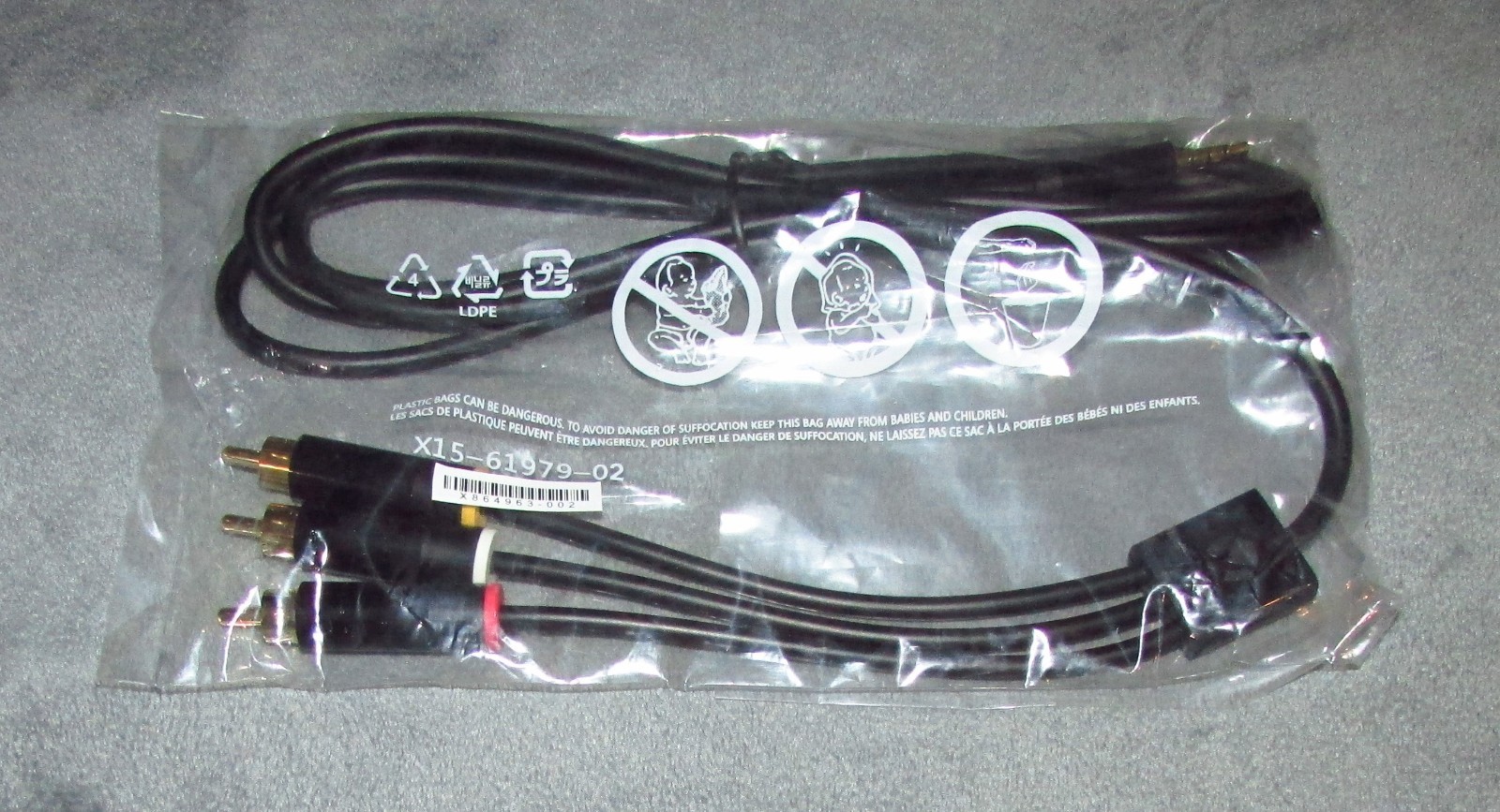 OEM Microsoft Xbox 360 E Slim Composite AV Cable (X864963-002) Fast Shipping