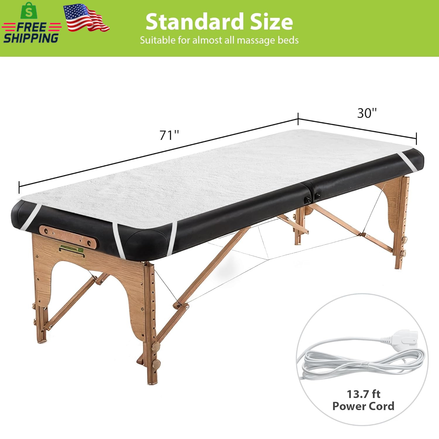 Massage Table Warmer Heating Pad Professional SPA Massage Bed Warmer with Timer,