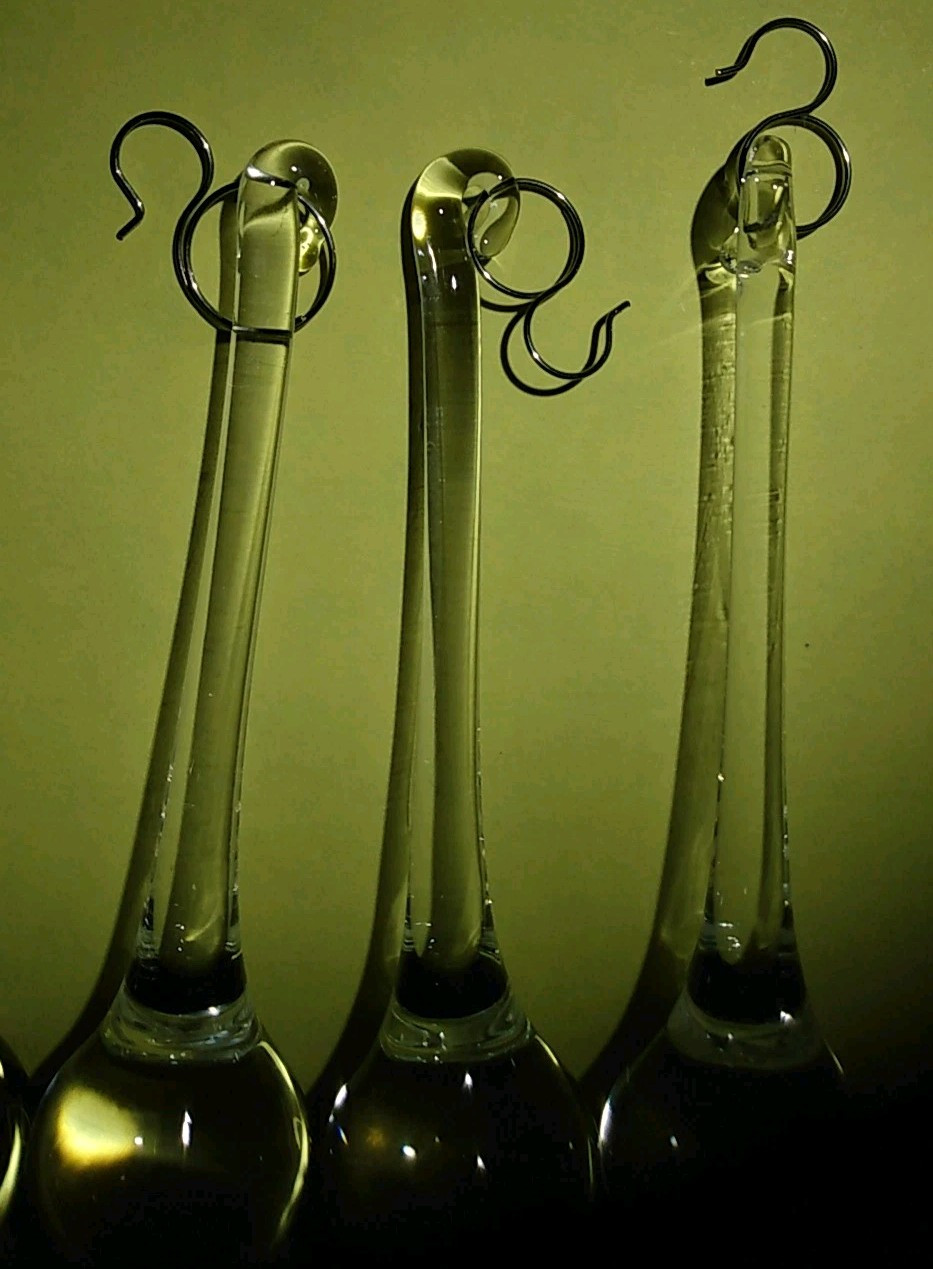 TEARDROP CLEAR GLASS CRYSTAL WIDE CHANDELIER LAMP PRISMS (5)