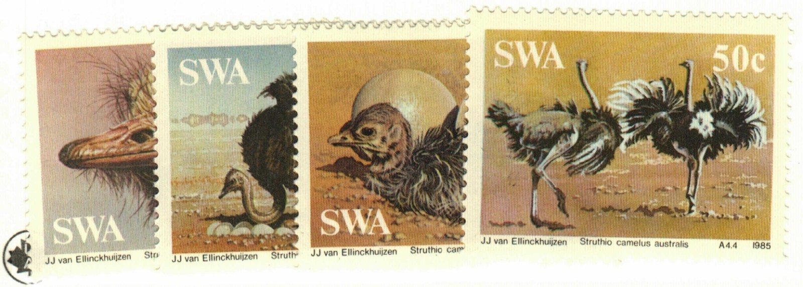 Southwest Africa #536-9 MNH Ostrich