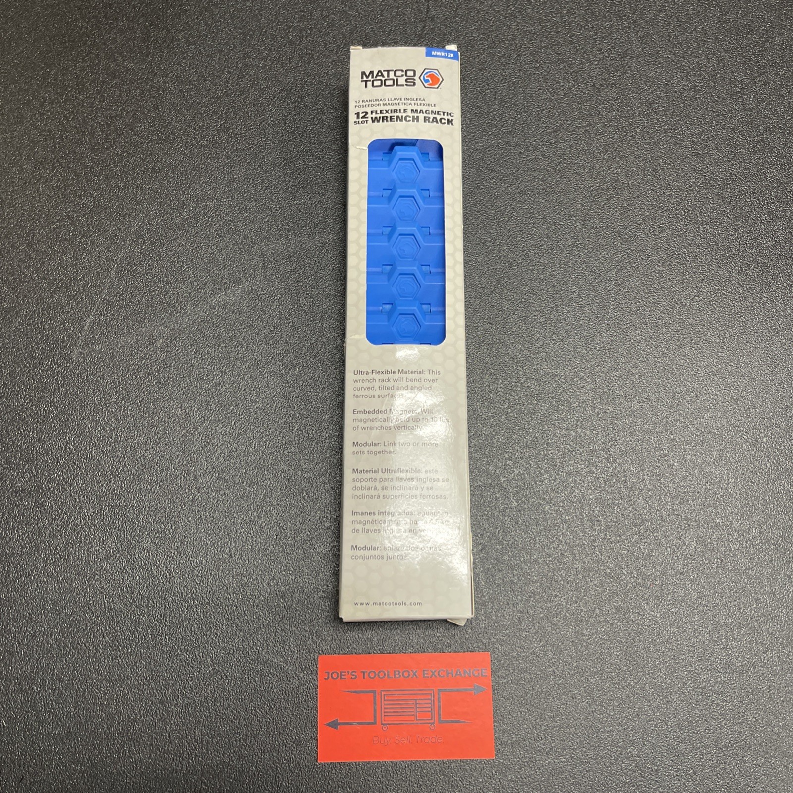 Matco Tools NEW! Blue 12 Slot Flexible Magnetic Wrench Rack