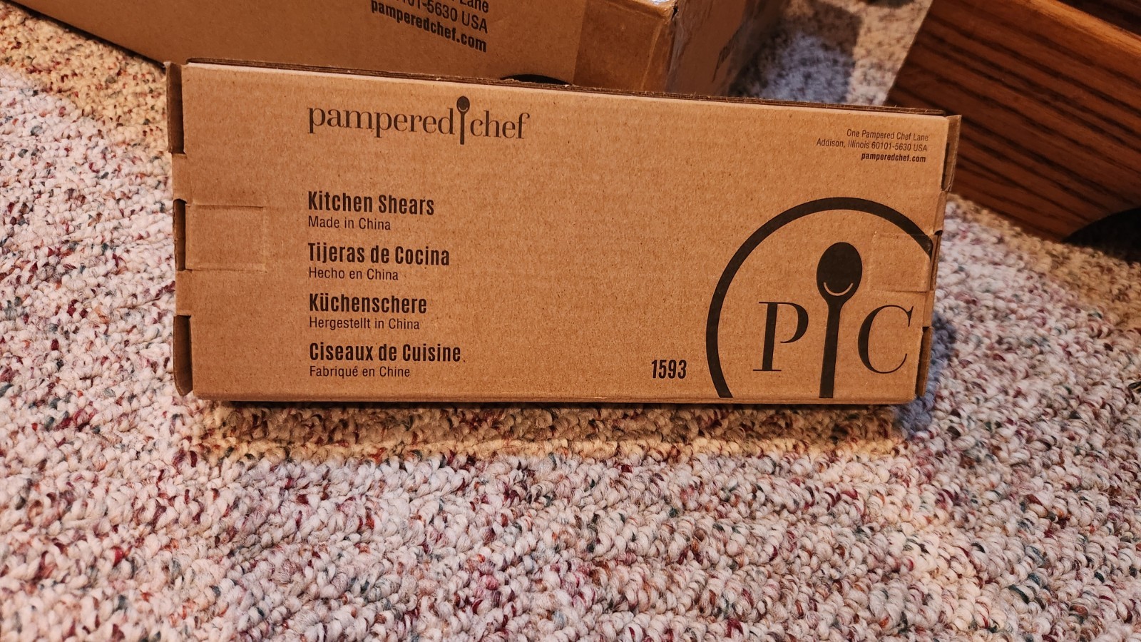 Pampered Chef Kitchen Shears 1593 Serrated Blade Silver Metal Handle Single Item