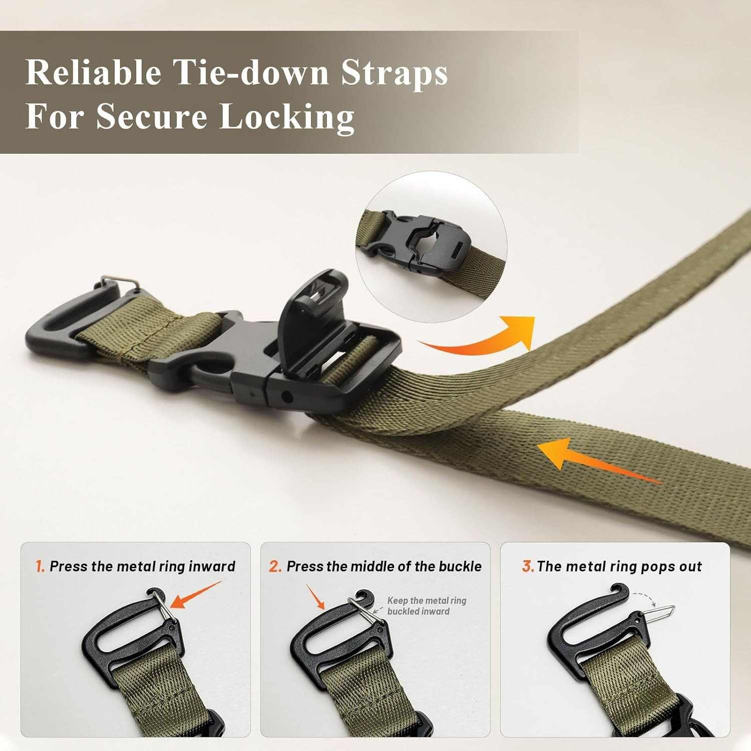 Tactical Molle Straps for Backpack Adjustable 6-22 inch Molle System Attachme...