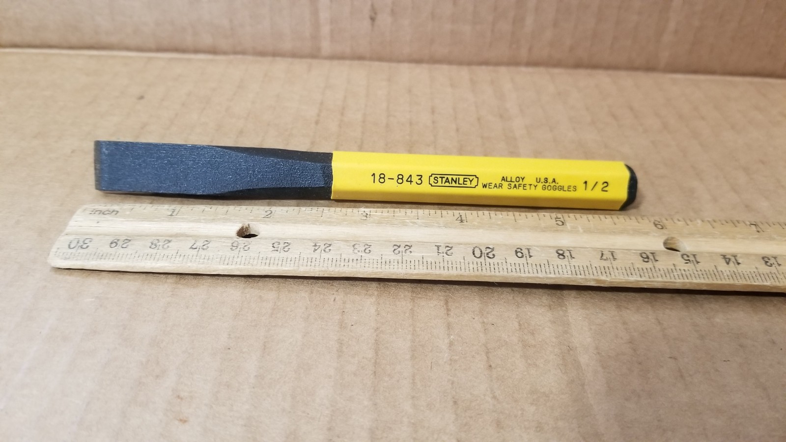 Vintage Stanley USA 18-843 1/2" Alloy Steel Cold Chisel VGC