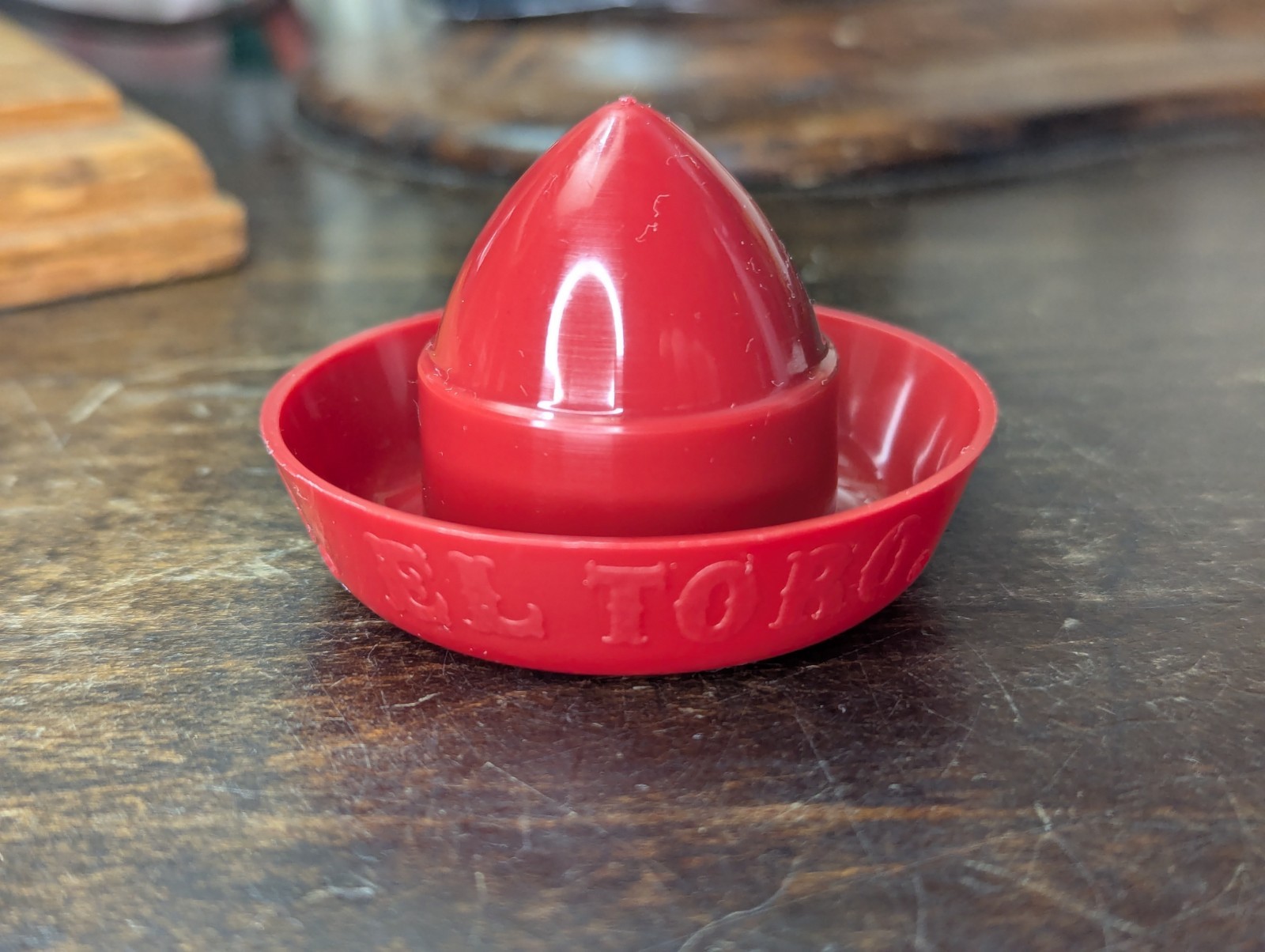 El Toro Tequila Red Sombrero Lid 2.25" Plastic ~ Used