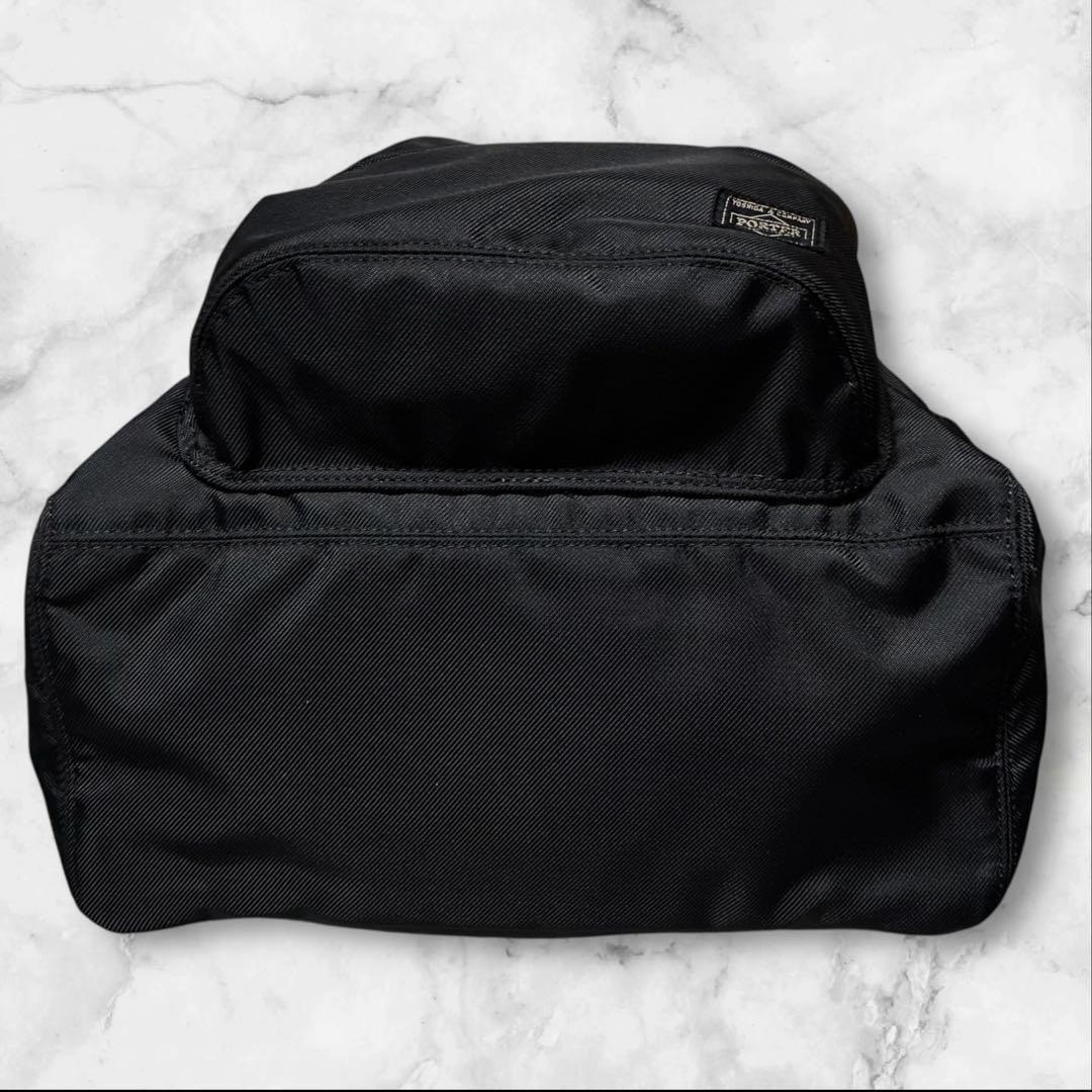 Porter ROUND Daypack Nylon Black Used From Japan
