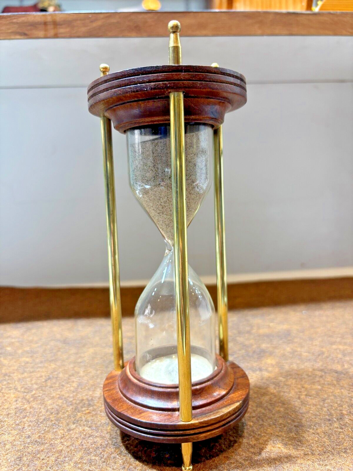 Sand Timer Hourglass Wood Nautical Maritime Hour Glass Vintage Sand Clock Gift