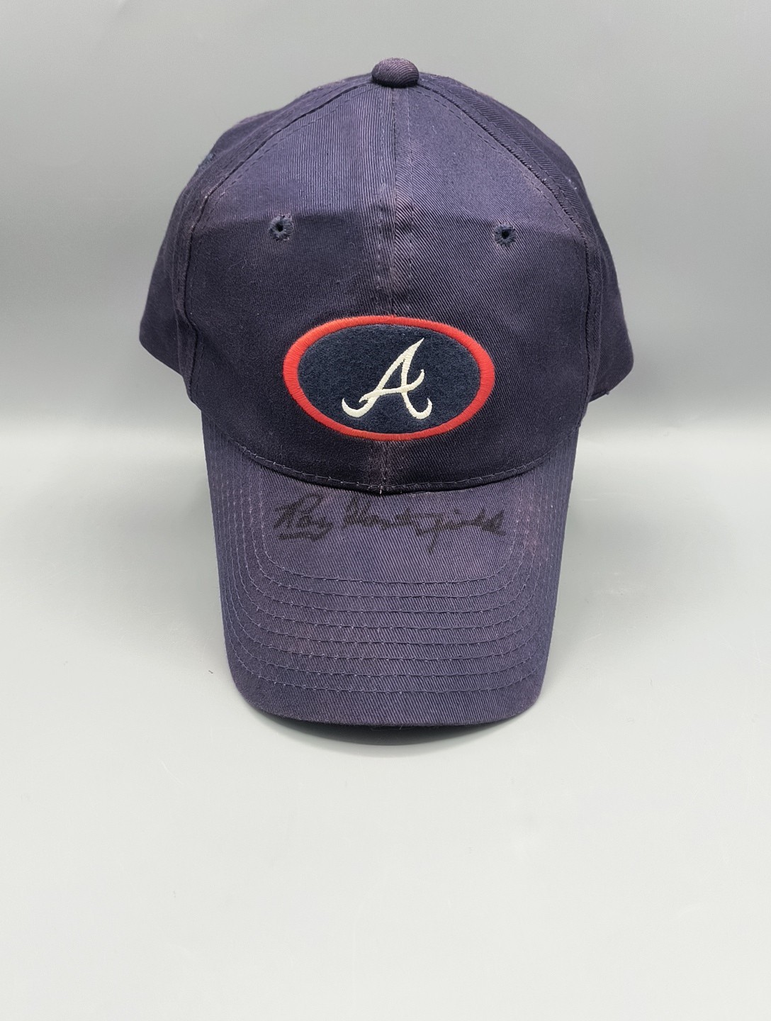 Braves Roy Hartsfield Autographed Vintage Atlanta Braves Hat MLB SIGNATURES YA