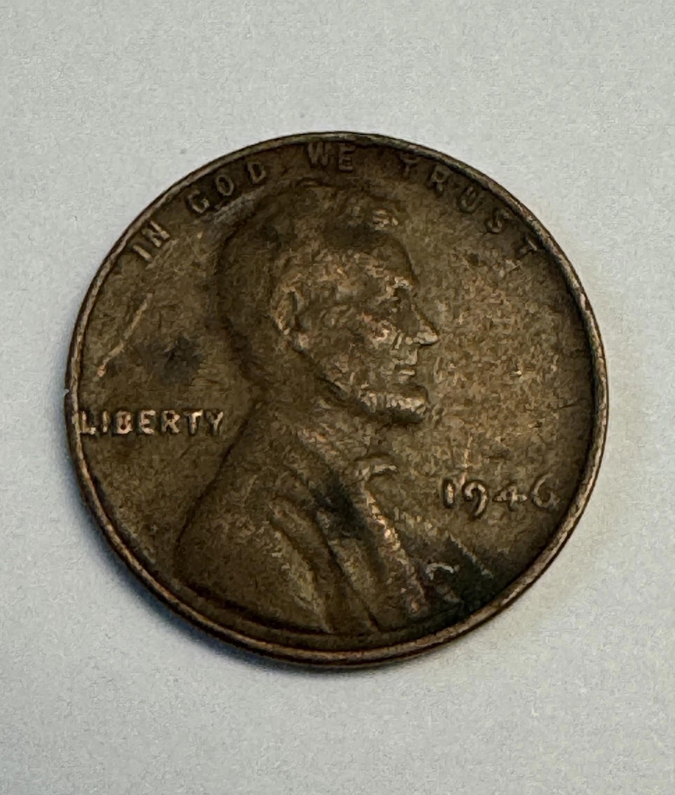 1946 Lincoln Wheat Penny No Mint Mark Uncertified Circulated