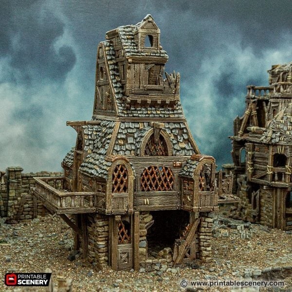 Ruined City Apothecary FDM 3D Printed Tabletop Terrain Miniature DND (32mm)