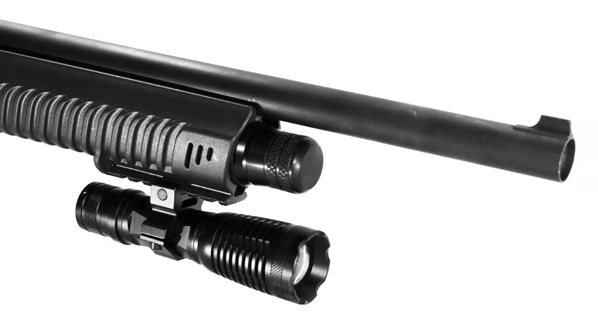 TRINITY 1500 Lumen Tactical Flashlight Picatinny Rail Mount for Rifle Shotgun