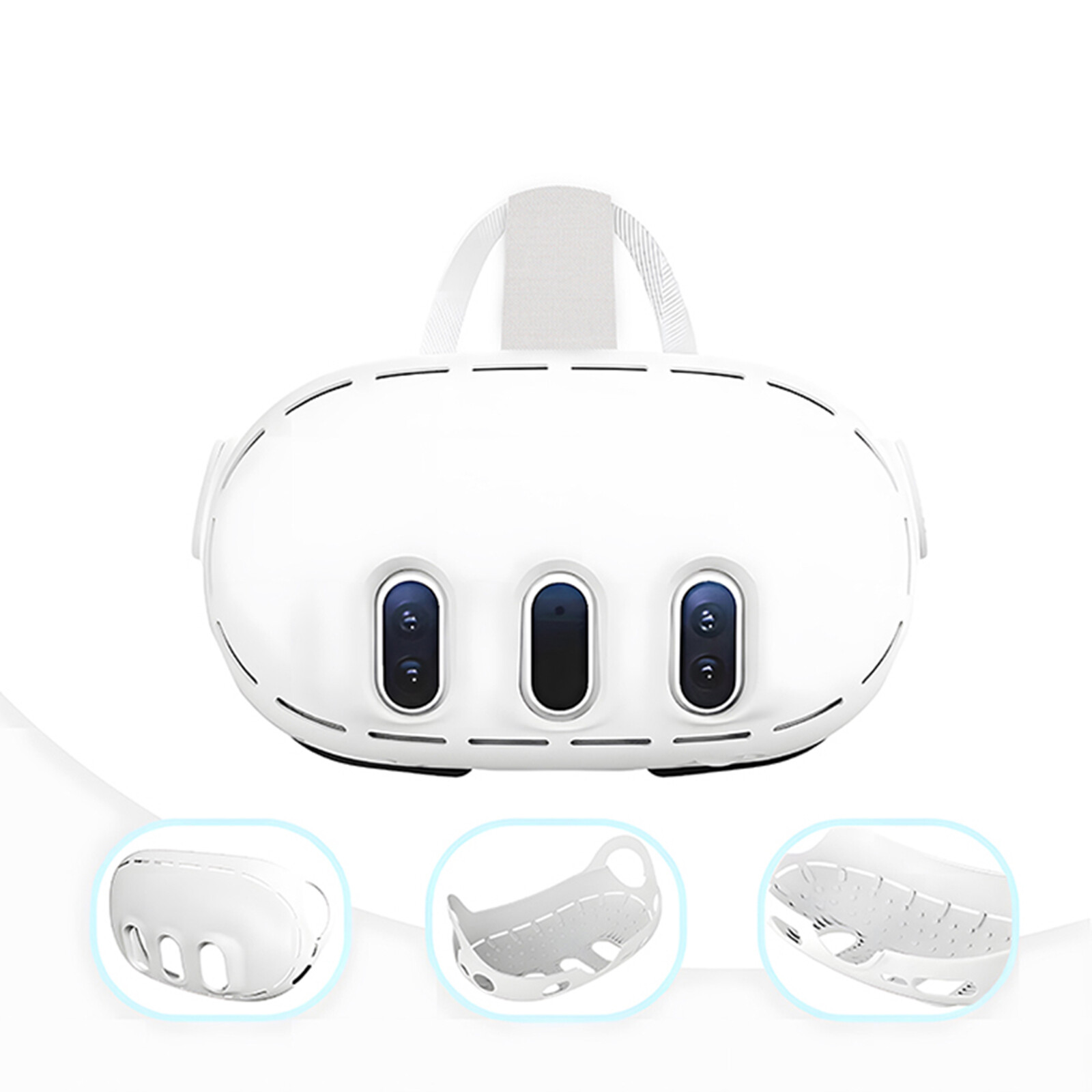 Silicone Protective Case Cover Dust-proof Shell For Quest 3 VR Accessories