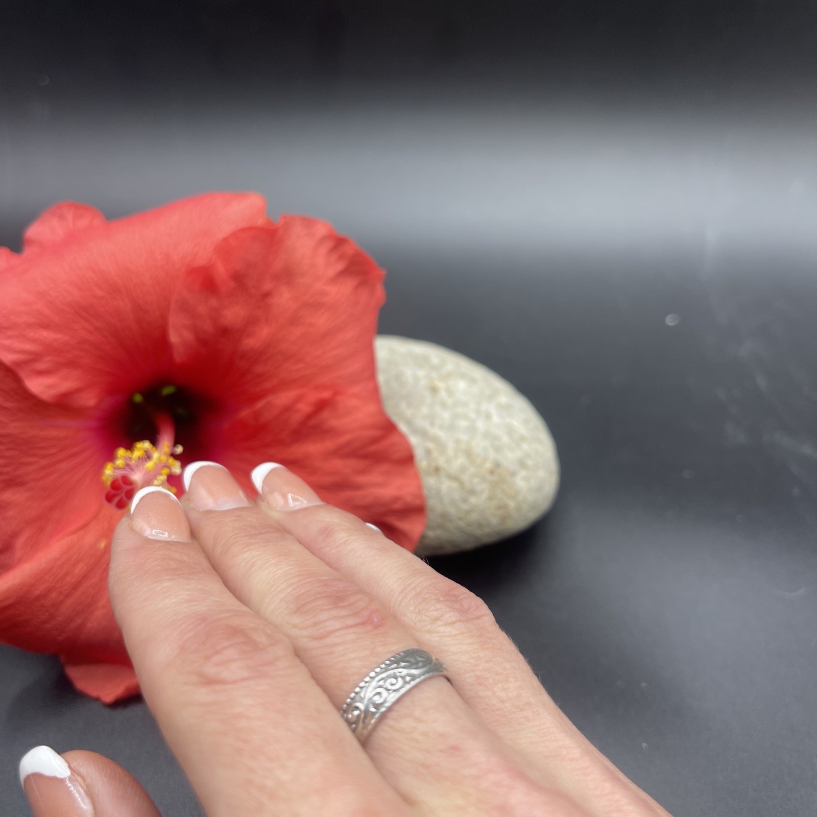 Stunning Unique Handmade 925 Sterling Silver Stackable Band Ring #B74