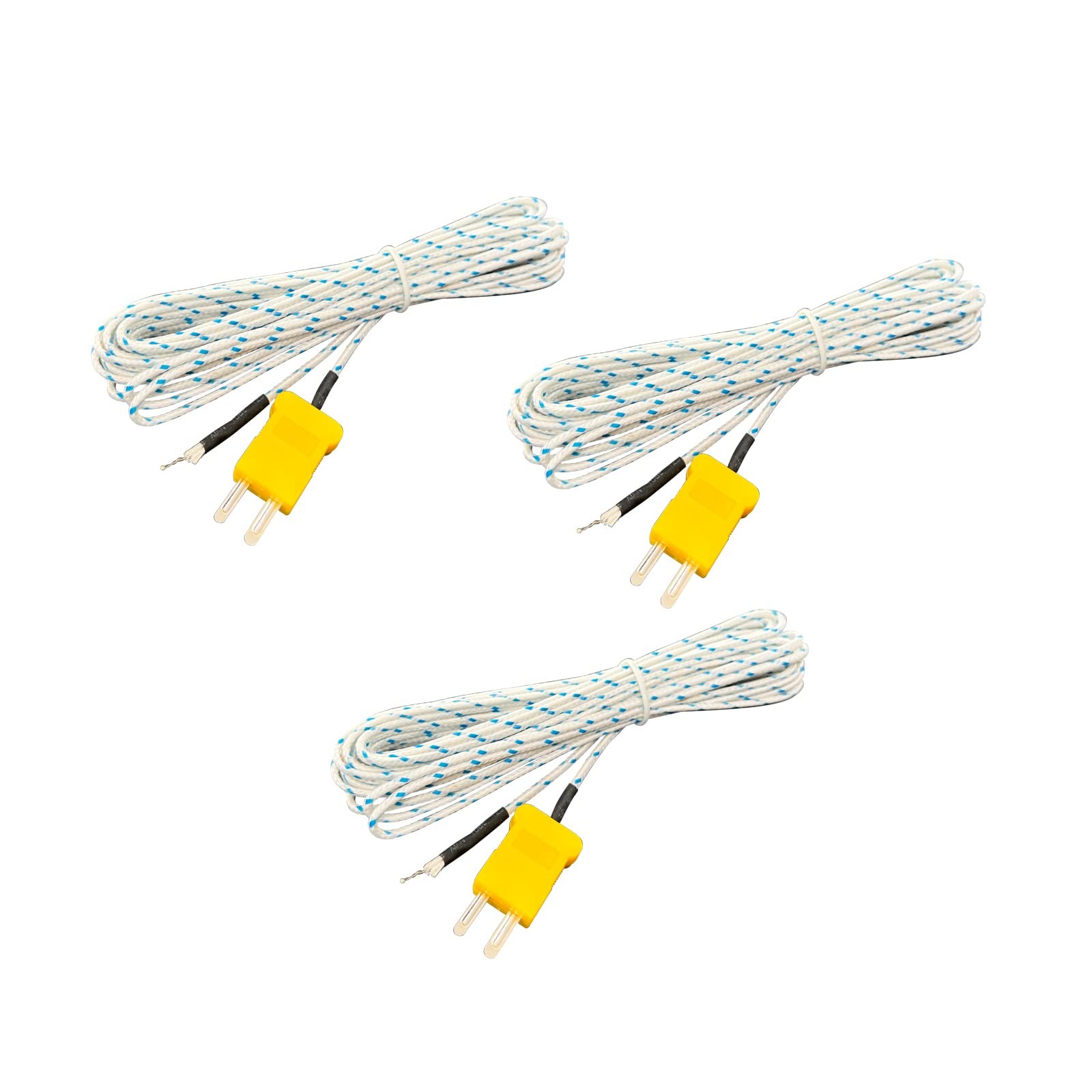3 Pcs K Type Temperature Sensor Thermocouple Probe Copper Wire 5 Meter 16.4ft