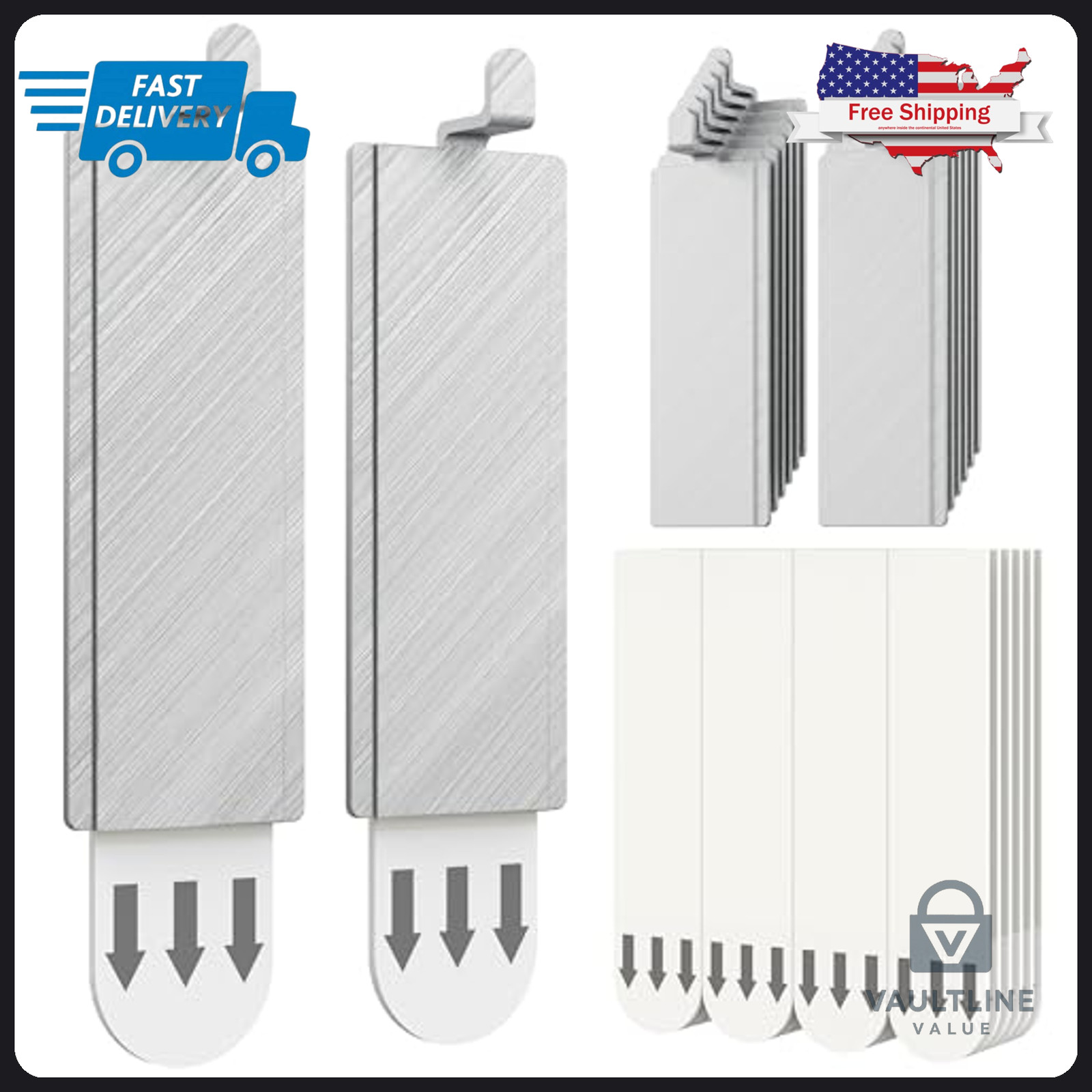 12 Count LuBanSir Metal Adhesive Wall Hooks for Picture Frames and Decor