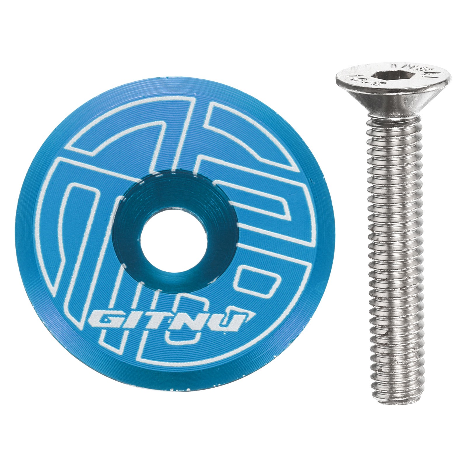 1 1/4" Bicycle Headset Top Cap Cover Cycling Headset Stem with M6 Bolt Blue,