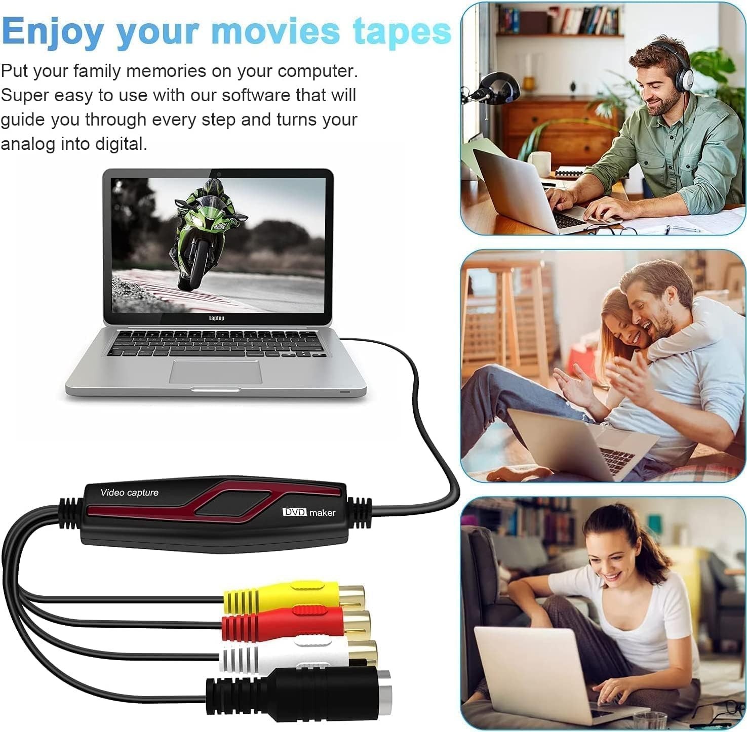 Universal VHS to Digital Converter for Mac & Windows - Effortless Video Transfer