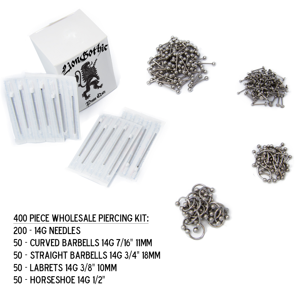Lion Gothic Piercing Kit 400 Pieces