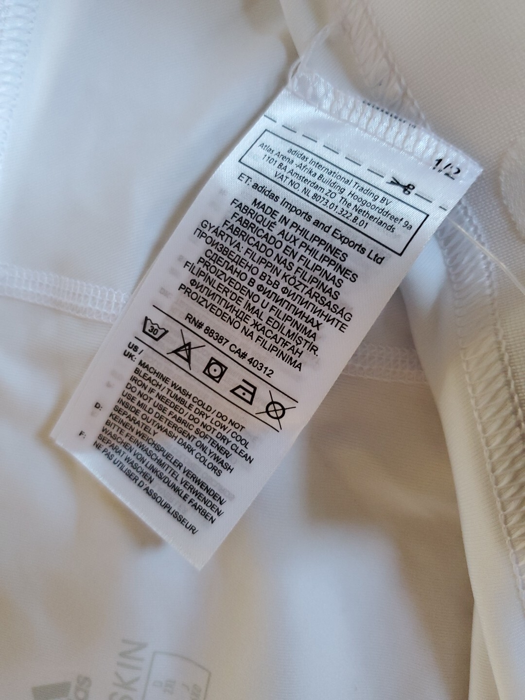 Adidas Alphaskin CD7189 White 2XL Base Layer Pants Performance Layer