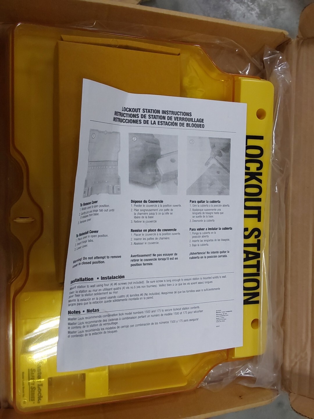 Master Lock Lockout Station Model # 1482 Unfilled