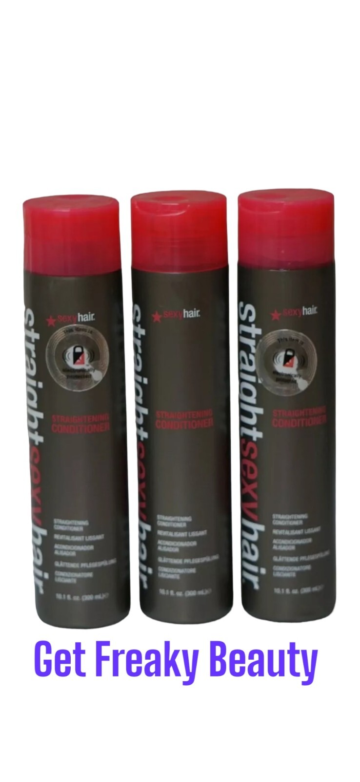 3 PACK. 10.1 oz. Straight Sexy Hair Straightening Conditioner. 300ml. NEW.