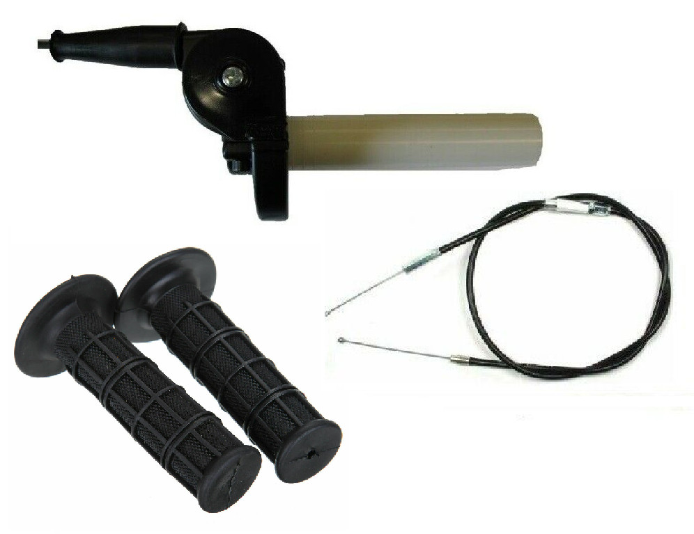 Gunnar Gasser Style Twist Throttle w Grips & Cable Black Mikuni VM34