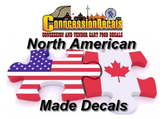 2 Ice Cream Pickup Order Window' Decals for Ice Cream Parlor or Takeout Window