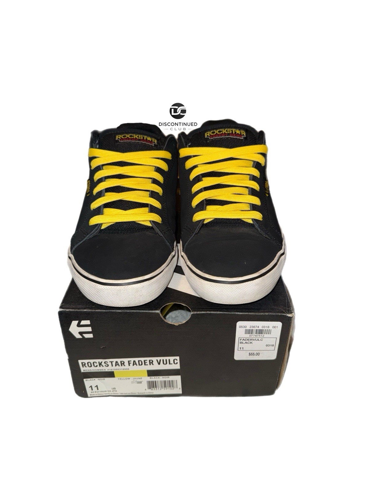 Etnies x Rockstar Energy Fader Vulc Mens Shoes Black Size 11  w/ OG BOX  (2012)