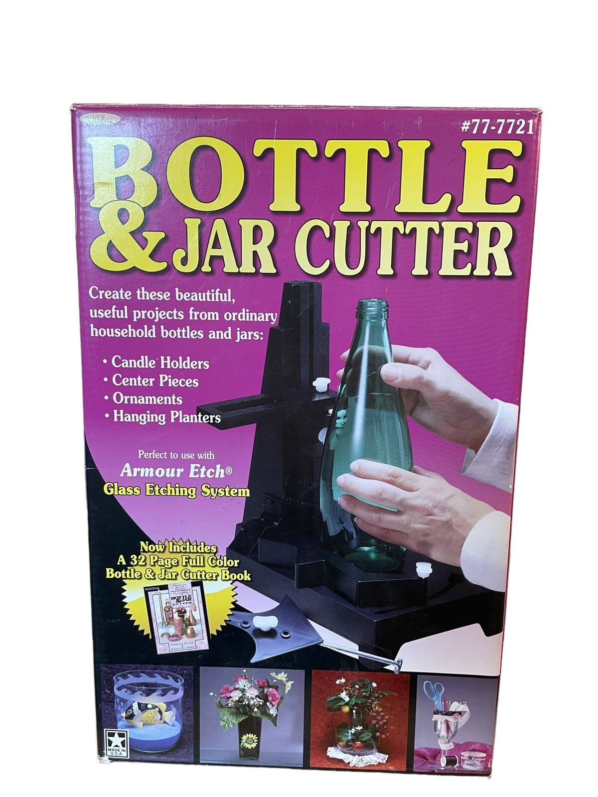 New Armour Bottle & Jar Cutter With Book For Handcrafted Creative Projects Mint