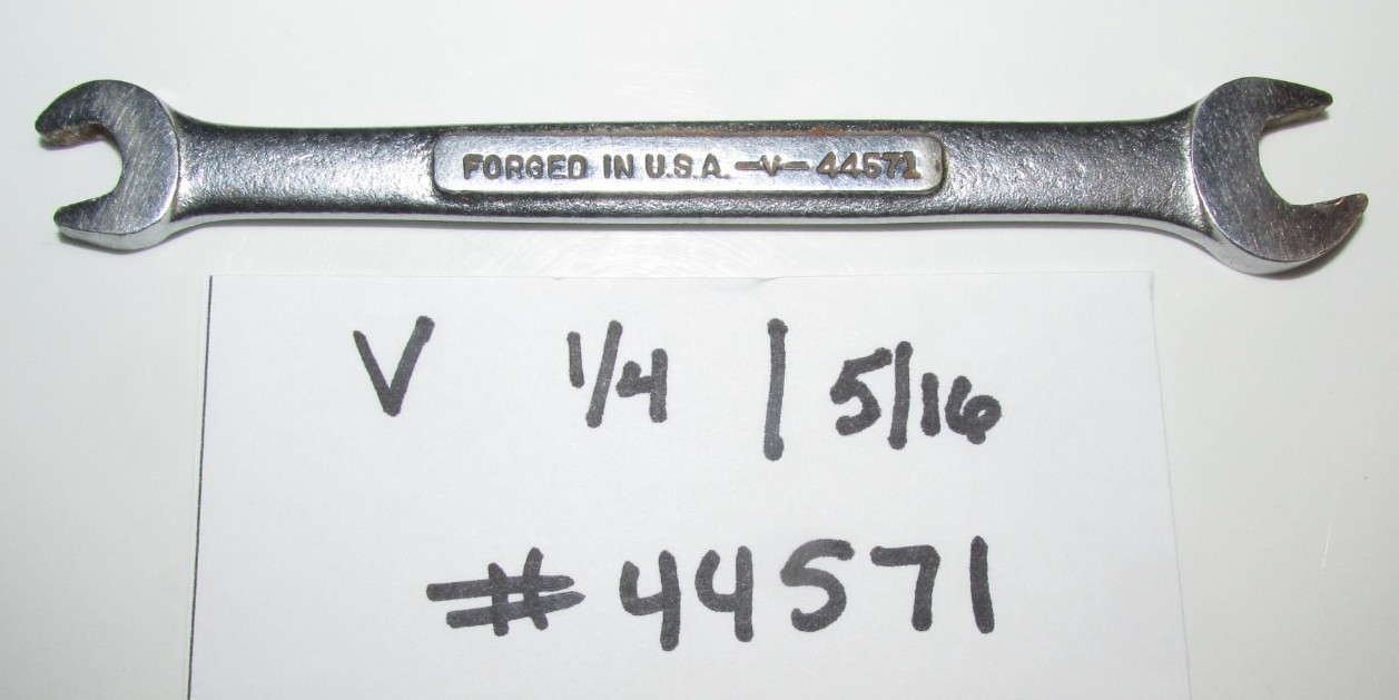 Craftsman Double Open Ended SAE Wrench V Series 1/4" x 5/16", #44571
