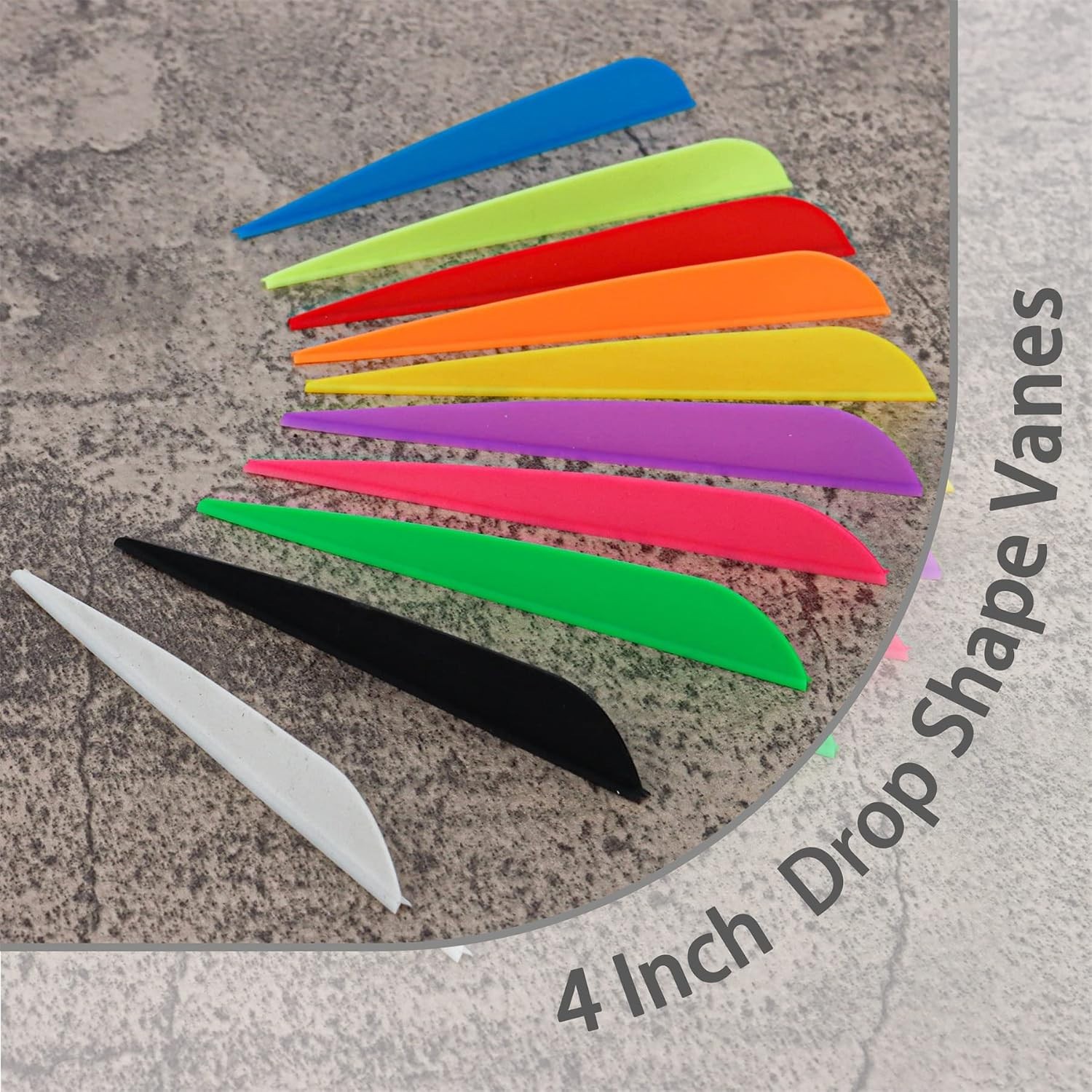 Streamlined Archery Vanes 4 Inch - 50-Pack for Enhanced Arrow Performance
